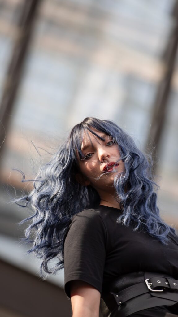Stylish blue hair color inspiration for women
