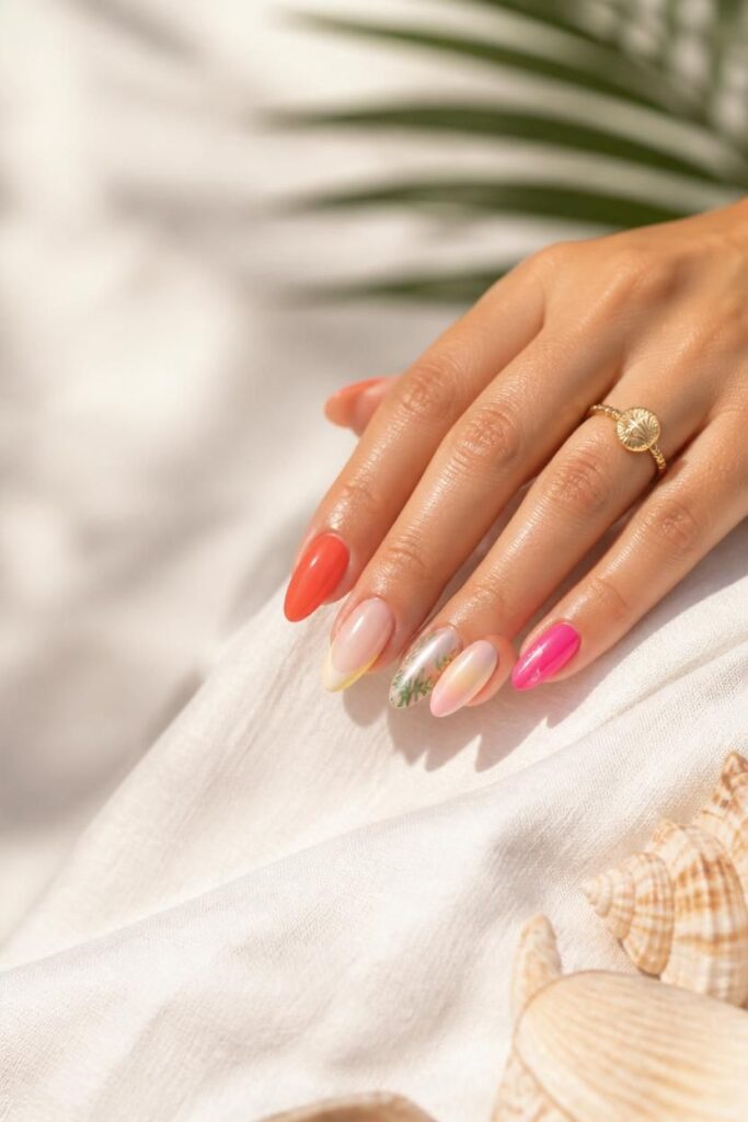 summer gel nail