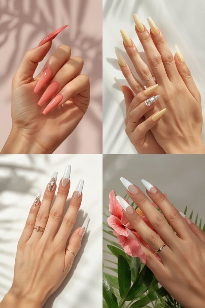 summer stiletto nail