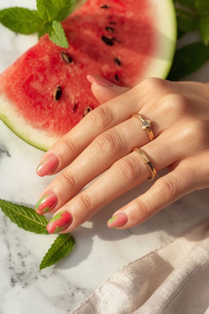 watermelon nails watermelon nails