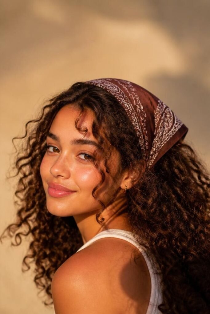 bandana-with-curly-hair