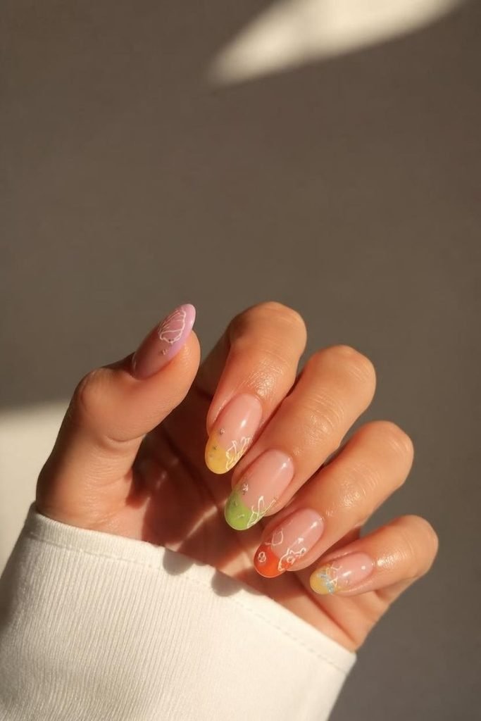 29 Pool Party Nails 2026: Fun, Colorful Designs for Summer Vibes multicolor-summer-nails