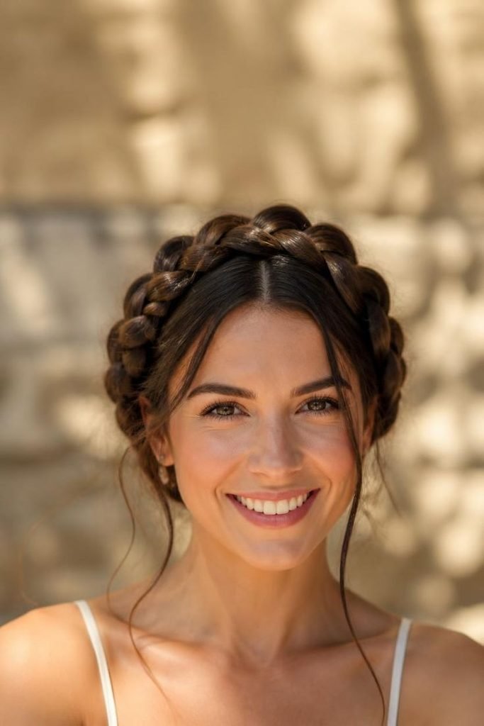 30 Summer Prom Hairstyles 2026: Glamorous, Trendy Looks That Last All Night braided-crown
