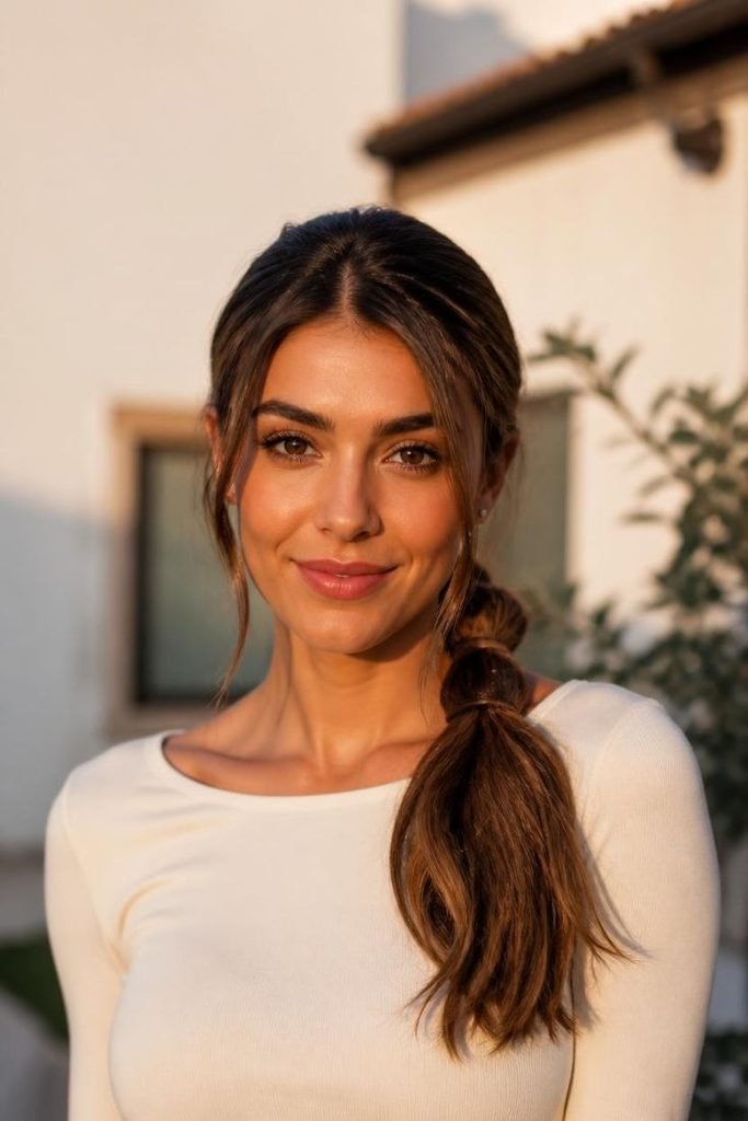 30 Summer Prom Hairstyles 2026: Glamorous, Trendy Looks That Last All Night banded-low-ponytail