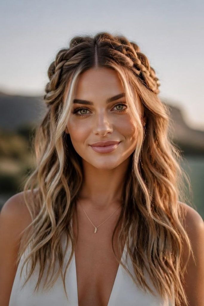 30 Summer Prom Hairstyles 2026: Glamorous, Trendy Looks That Last All Night undone-braid-with-beach-waves