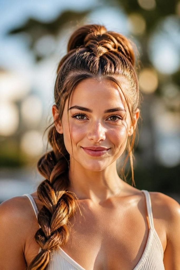 30 Summer Prom Hairstyles 2026: Glamorous, Trendy Looks That Last All Night upside-down-braided-ponytail