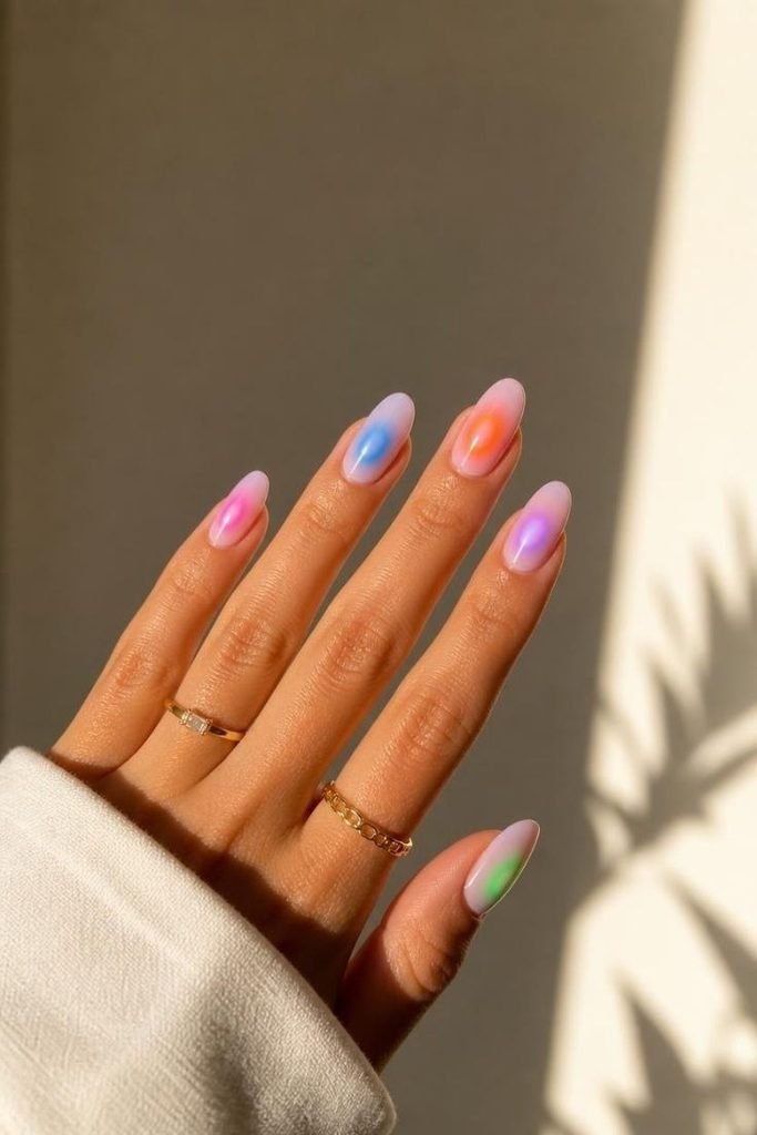 30 Neon Summer Nails 2026: Bold, Bright & Colorful Designs to Light Up Your Look neon-aura-nails