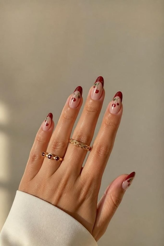 28 Summer Fruit Nail Art Ideas 2026: Cute, Sweet, and Colorful Designs 3d-cherry-nails