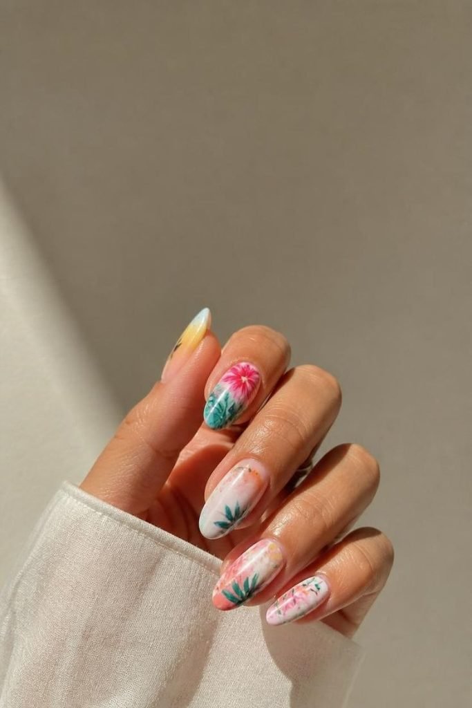 tropical-watercolor-nails
