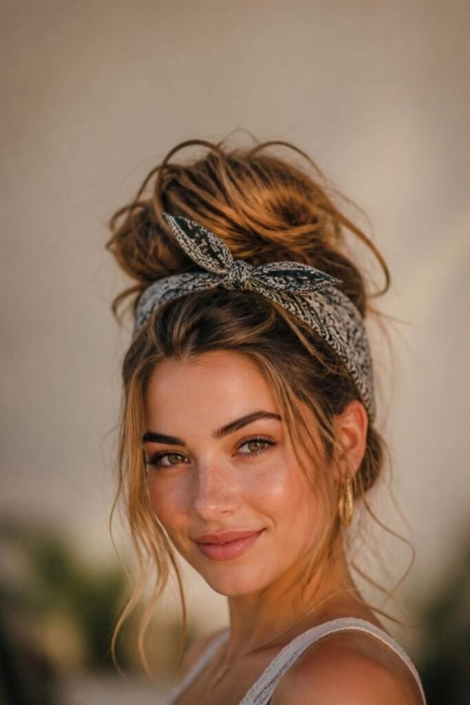 bandana-messy-bun