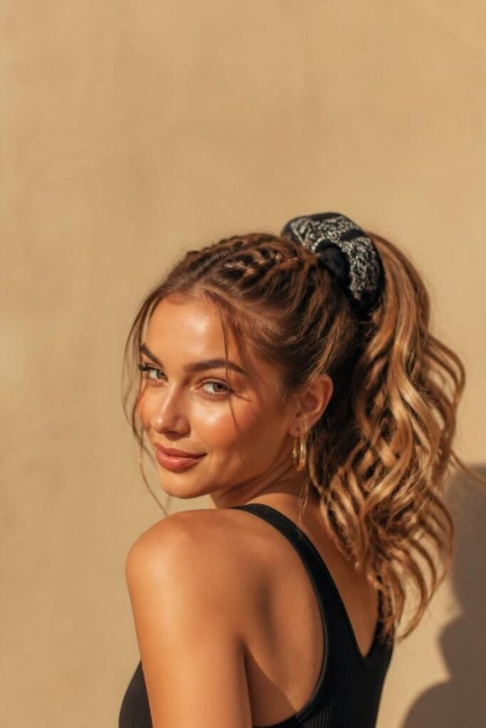 bandana-braided-ponytail