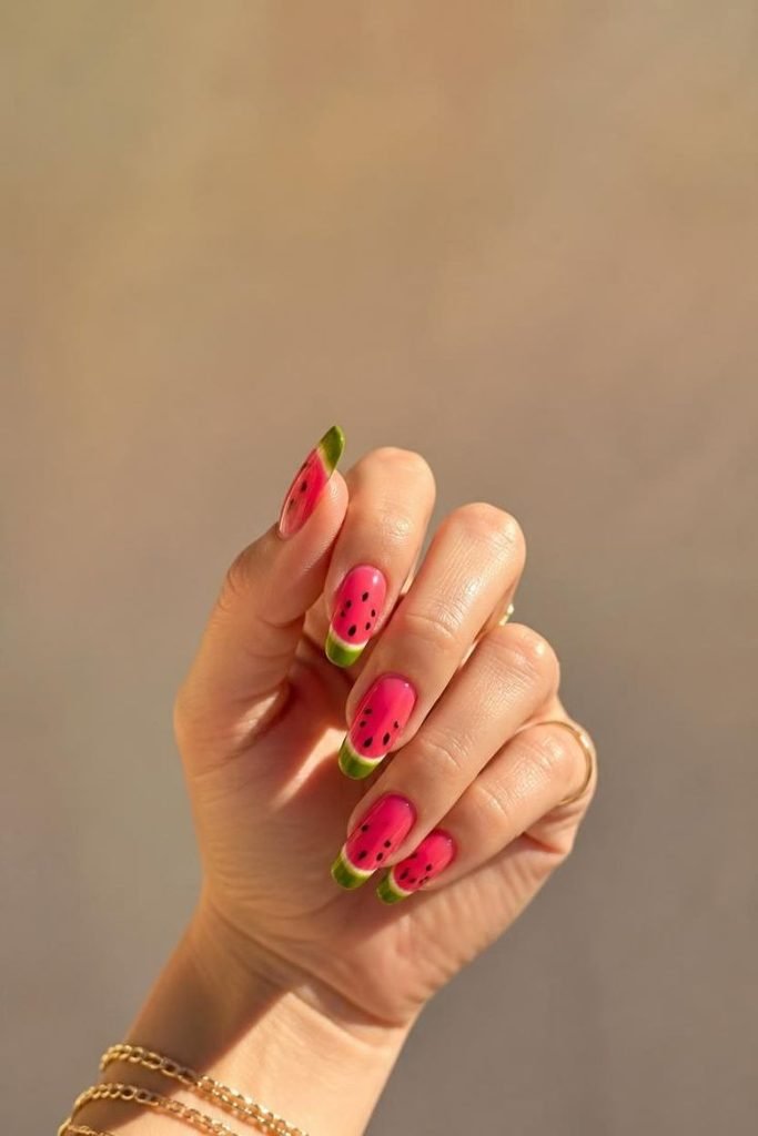 watermelon-nail-art