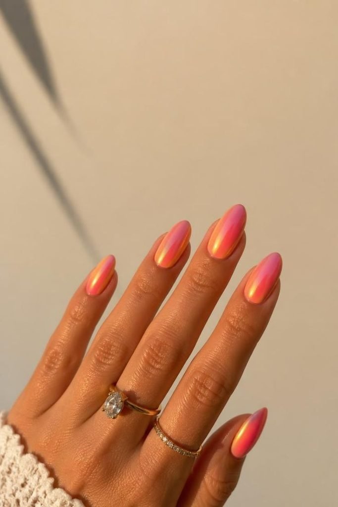 tropical-chrome-sunset-nails