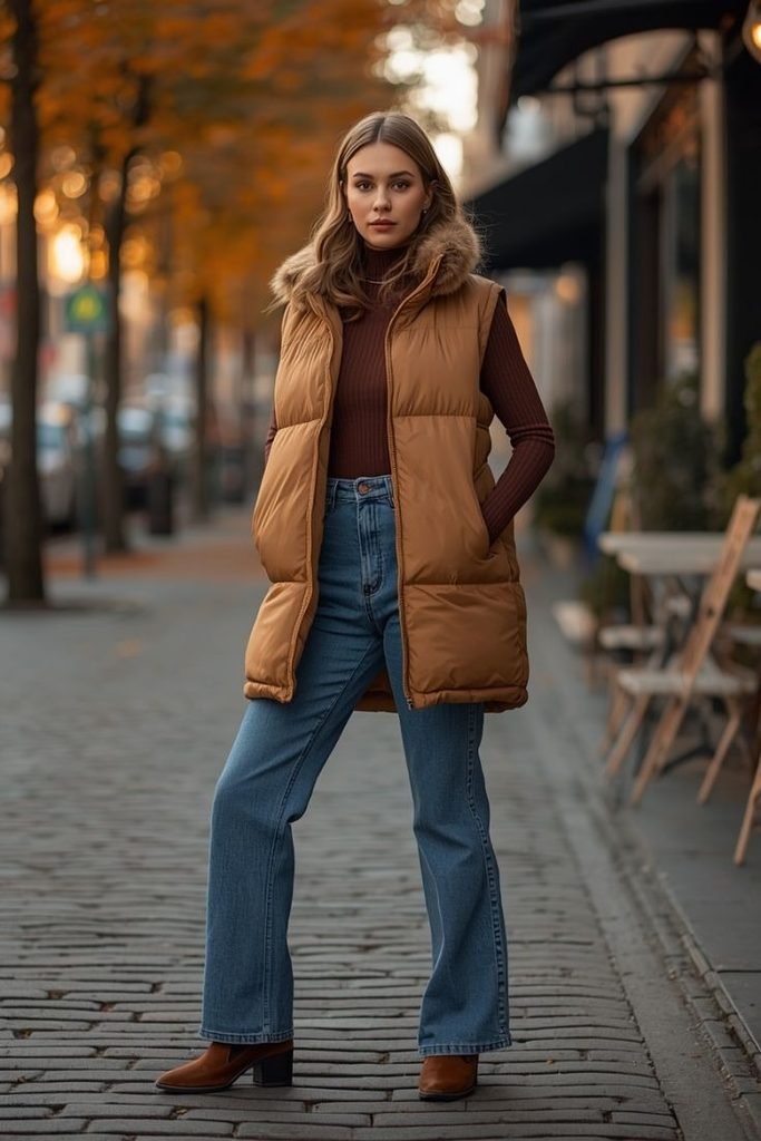 puffer-vest-long-sleeve-top