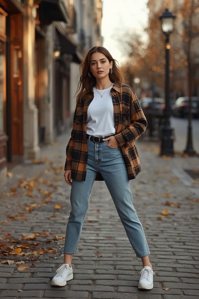 plaid-overshirt-white-tee-jeans