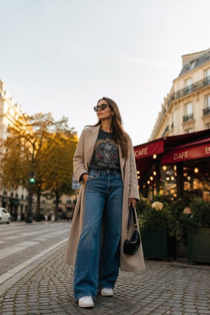 long-coat-graphic-tee-wide-leg-jeans
