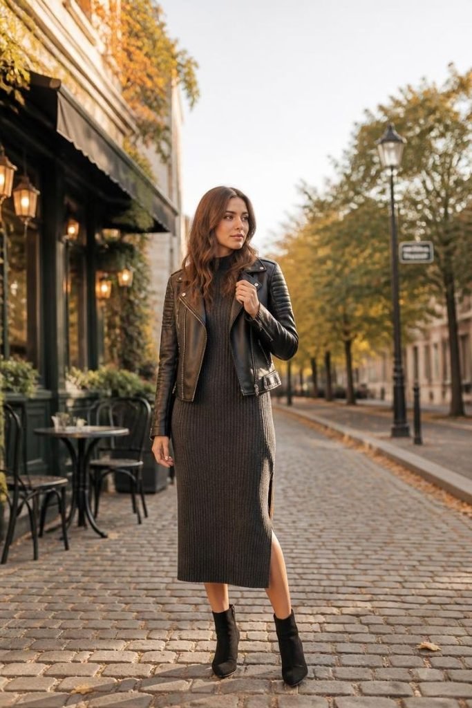 leather-jacket-knit-dress
