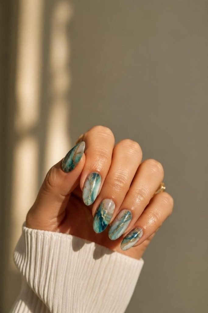 ocean-marble-nails