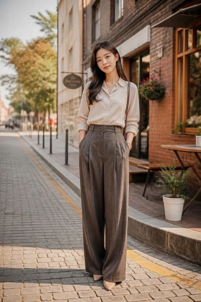 blouse-pleated-trousers