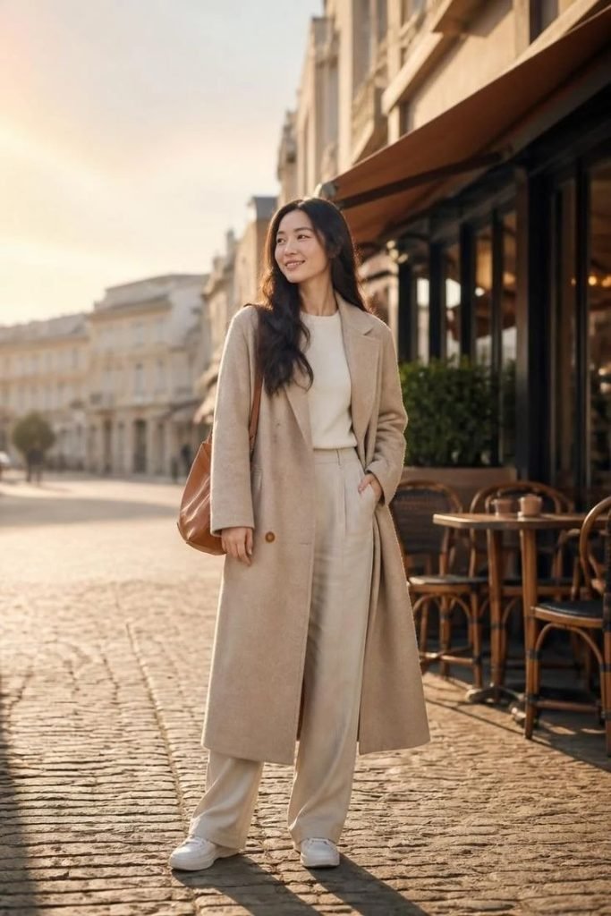 long-wool-coat-sneakers