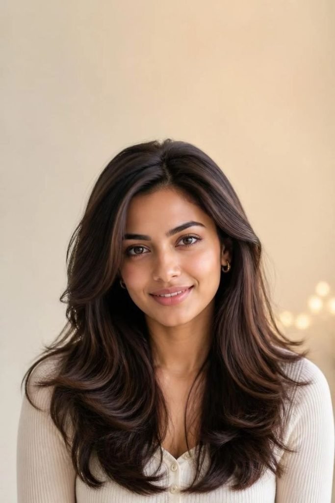28 Best Long Layered Haircuts 2026: Trendy Styles for Instant Volume, Movement & Shape v-cut-layered-hair