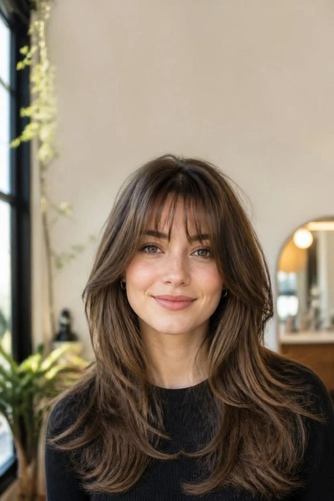 28 Best Long Layered Haircuts 2026: Trendy Styles for Instant Volume, Movement & Shape long-layered-hair-with-wispy-bangs