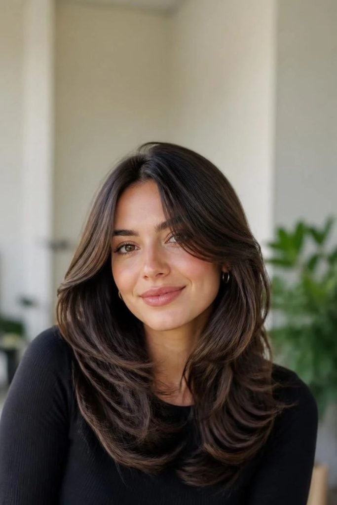 side-swept-layers-with-curtain-bangs