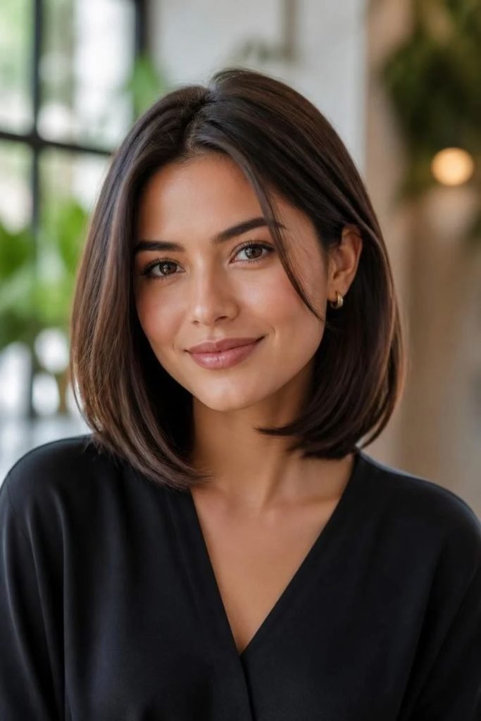 28 Best Shoulder-Length Haircuts 2026: Chic, Flattering & Effortlessly Stylish Looks classic-shoulder-length-bob