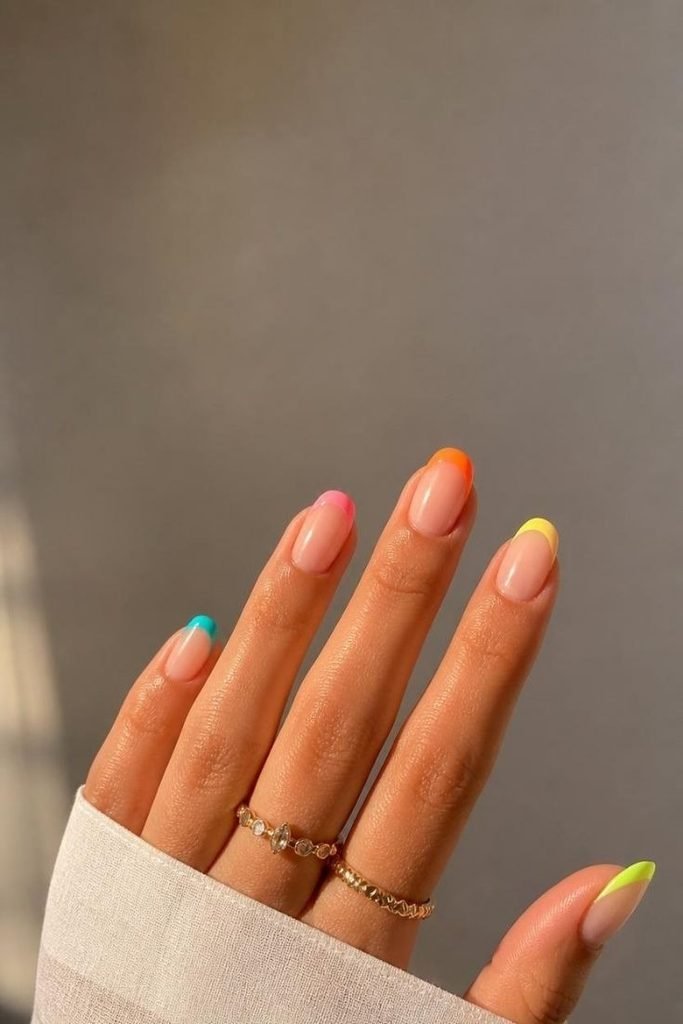 29 Pool Party Nails 2026: Fun, Colorful Designs for Summer Vibes neon-summer-french-tips