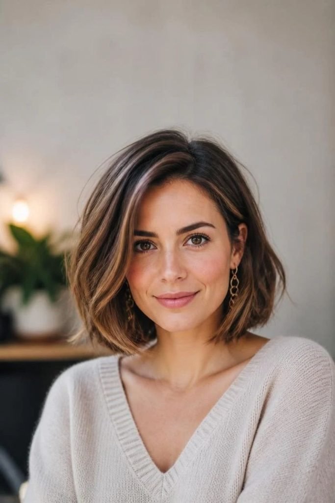 28 Best Shoulder-Length Haircuts 2026: Chic, Flattering & Effortlessly Stylish Looks textured-shoulder-length-bob