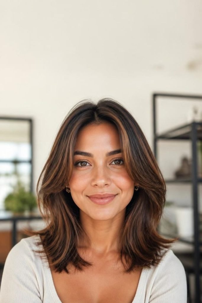 28 Best Shoulder-Length Haircuts 2026: Chic, Flattering & Effortlessly Stylish Looks shoulder-length-hair-with-long-layers