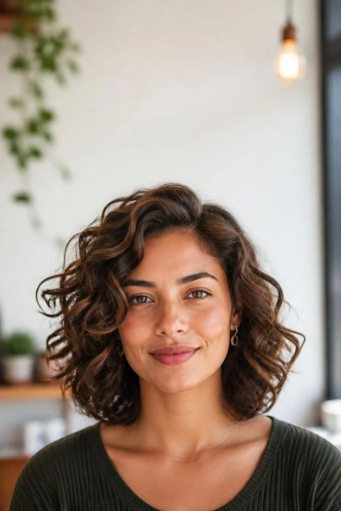 28 Best Shoulder-Length Haircuts 2026: Chic, Flattering & Effortlessly Stylish Looks shoulder-length-curly-haircut