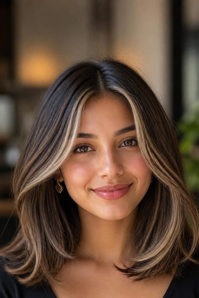 28 Best Shoulder-Length Haircuts 2026: Chic, Flattering & Effortlessly Stylish Looks shoulder-length-hair-with-money-pieces