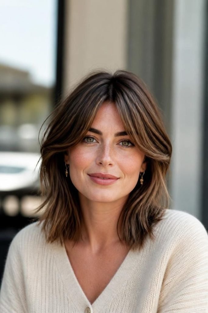 28 Best Shoulder-Length Haircuts 2026: Chic, Flattering & Effortlessly Stylish Looks shoulder-length-hair-with-choppy-layers