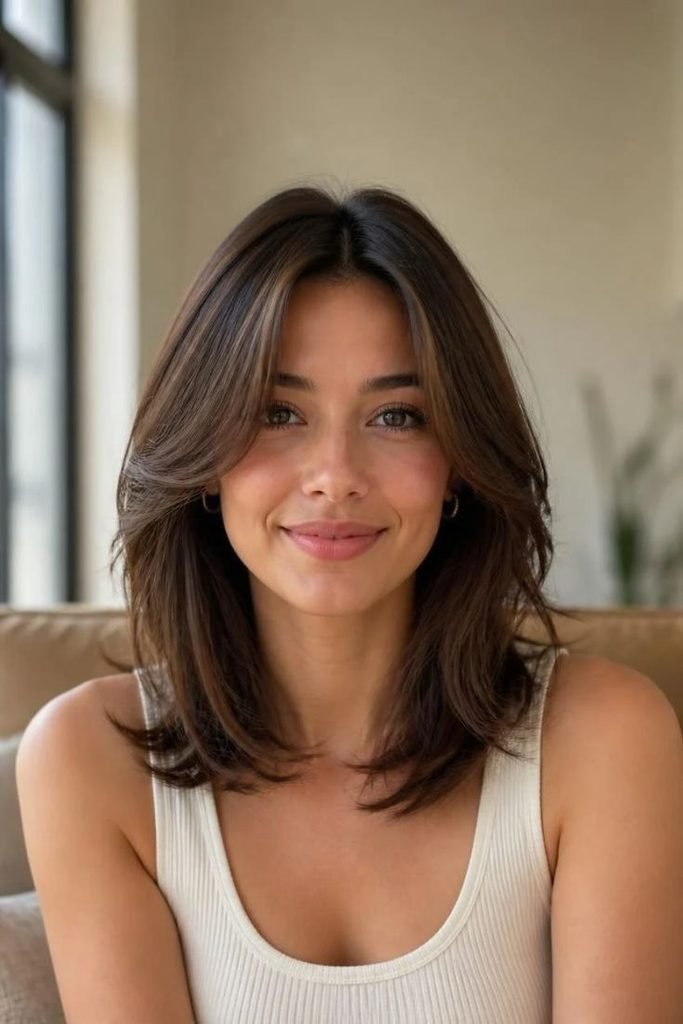 28 Best Shoulder-Length Haircuts 2026: Chic, Flattering & Effortlessly Stylish Looks shoulder-length-hair-with-feathered-layers