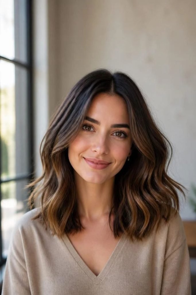 28 Best Shoulder-Length Haircuts 2026: Chic, Flattering & Effortlessly Stylish Looks shoulder-length-hair-with-beach-waves
