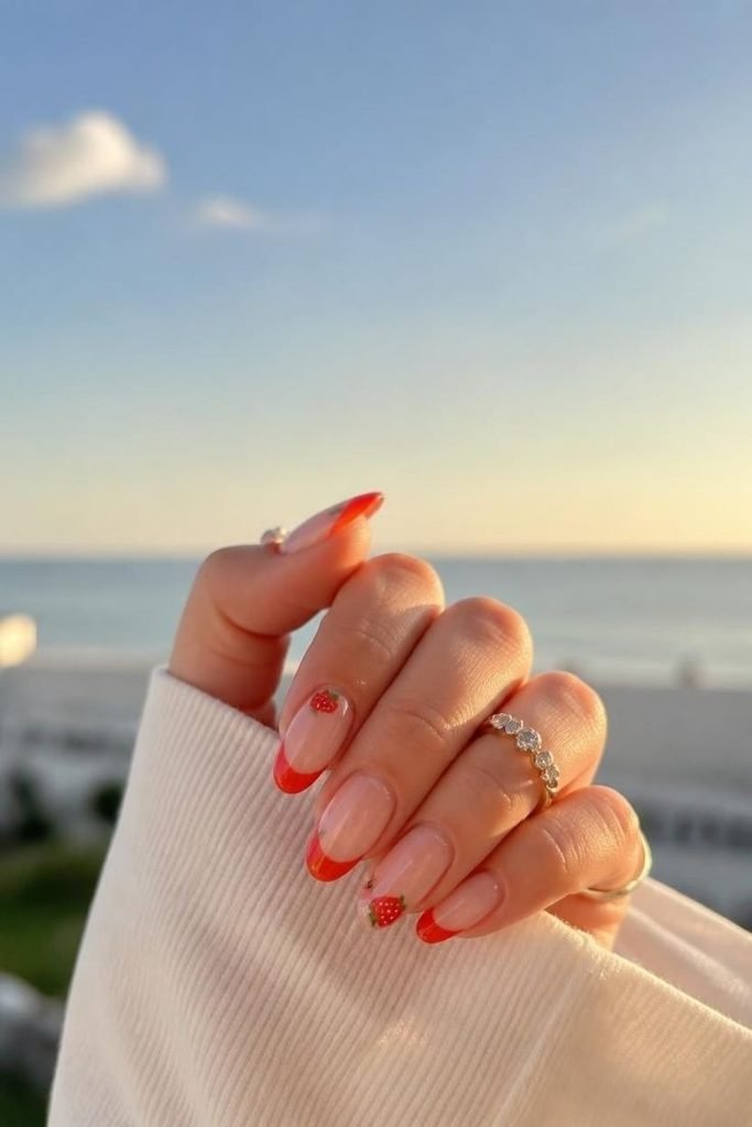 29 Pool Party Nails 2026: Fun, Colorful Designs for Summer Vibes strawberry-summer-nails