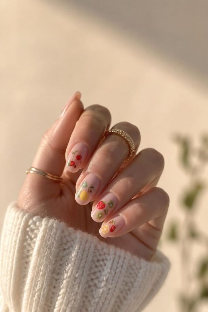 summer fruit nail art