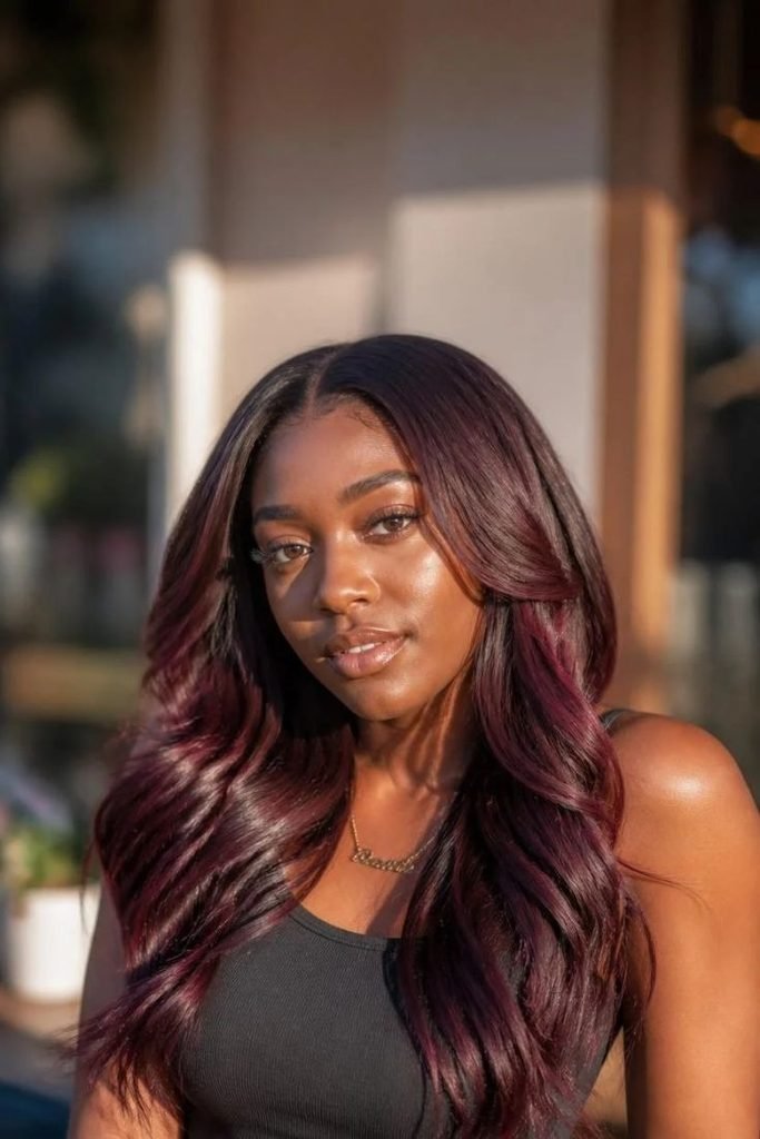 burgundy-balayage