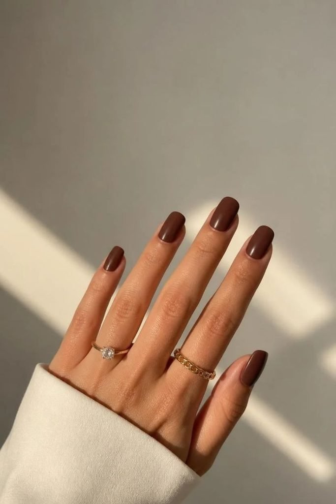 matte-chocolate-brown-nails