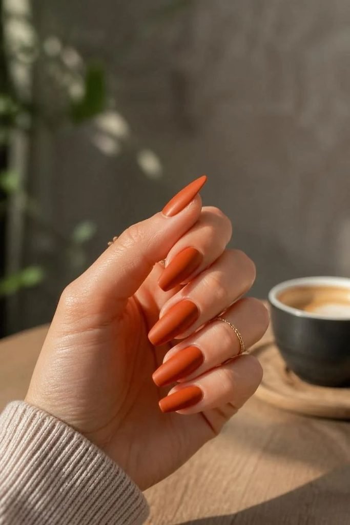 matte-rust-orange-nails