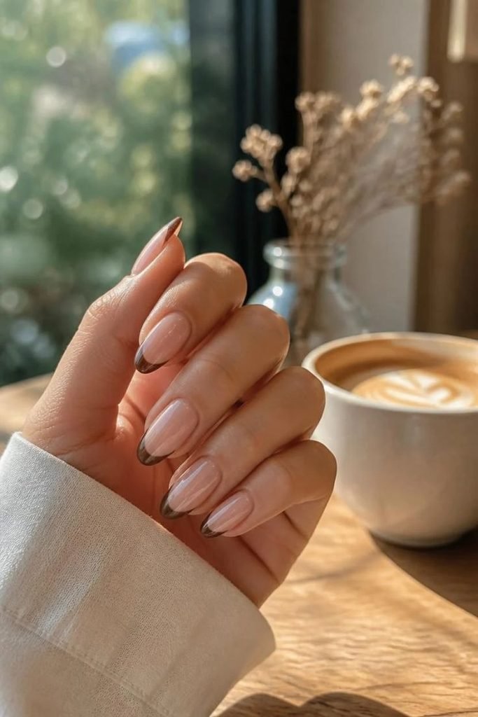 matte-brown-french-tips
