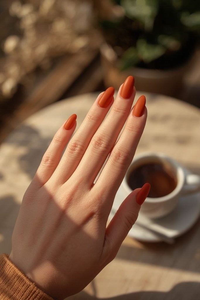 matte-cinnamon-nails