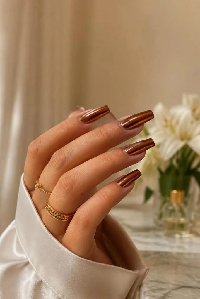 caramel-chrome-nails