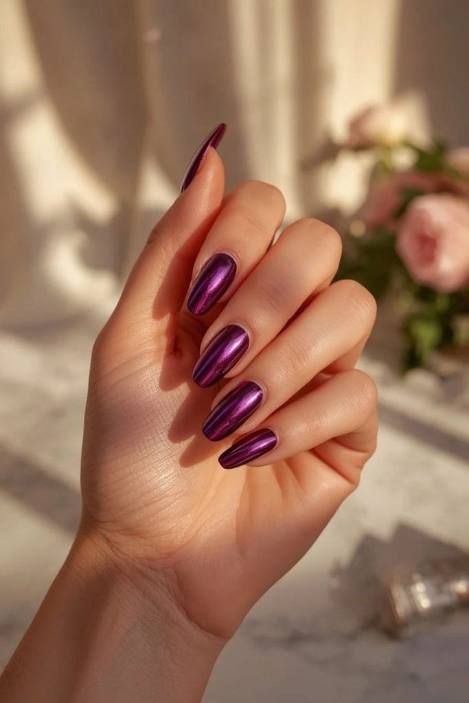 plum-chrome-nails