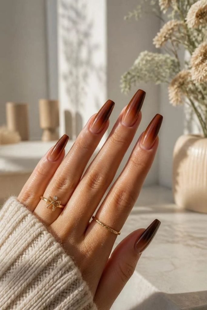 brown-ombre-nails