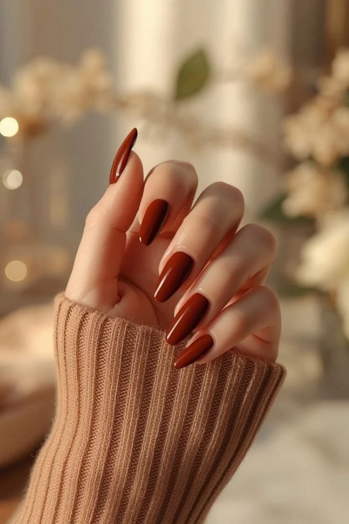 brown-sweater-nails