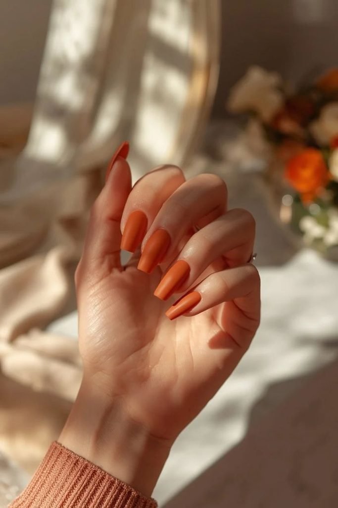 matte-pumpkin-spice-nails