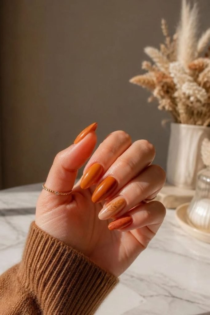 caramel-pumpkin-nails
