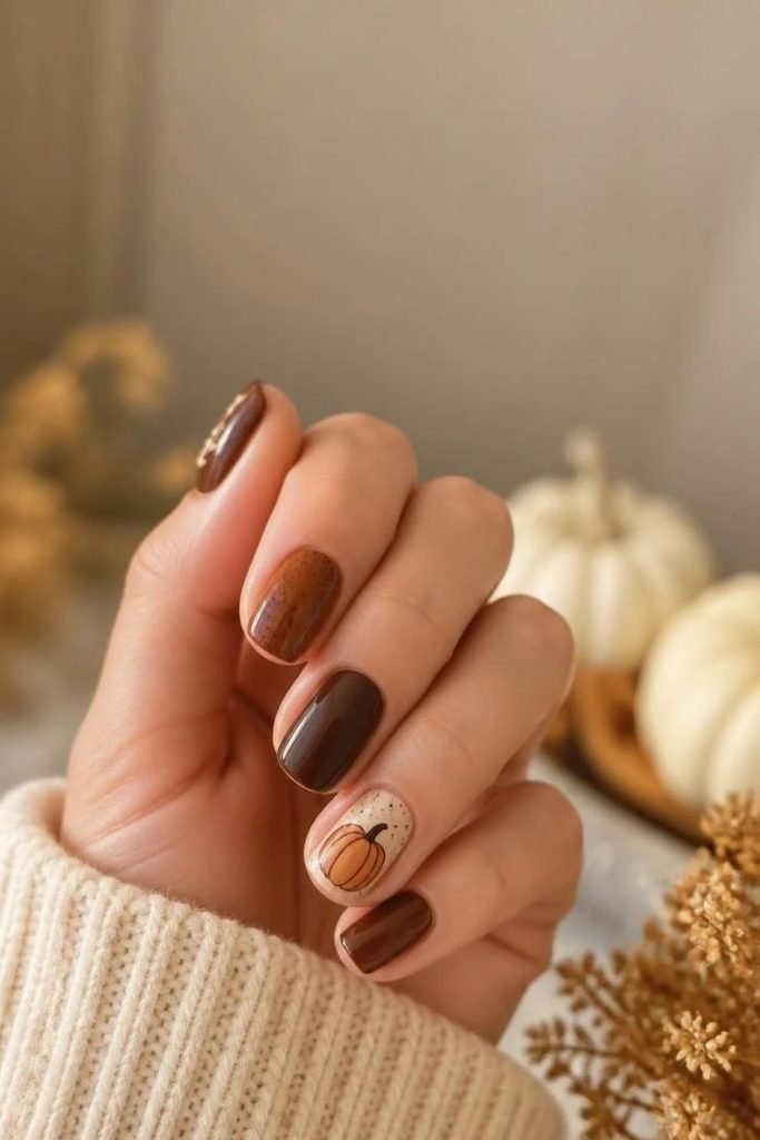 chocolate-pumpkin-spice-nails